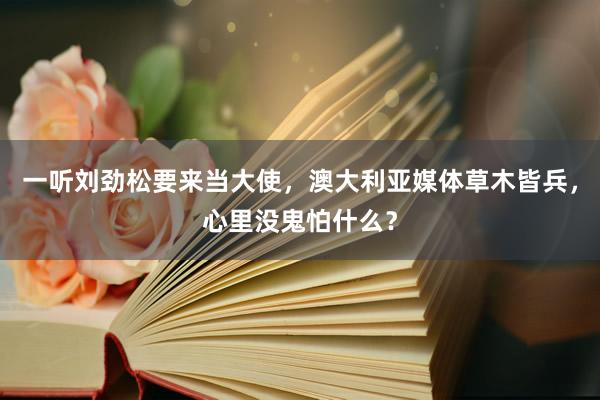 一听刘劲松要来当大使，澳大利亚媒体草木皆兵，心里没鬼怕什么？